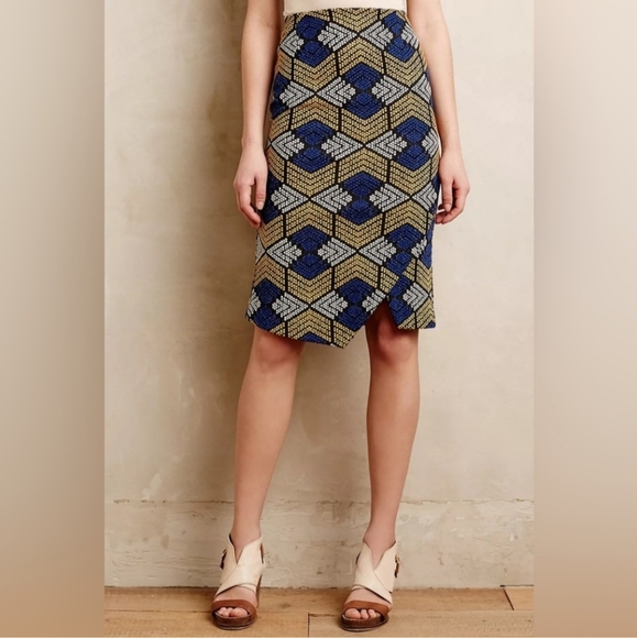 Maeve From Anthropologie Kanara Pencil Skirr Sz 4. Polyester Blend. - Picture 1 of 9